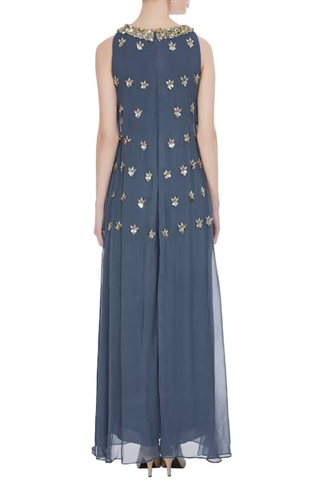 Nidhika Shekhar Georgette bead & sequin layered jumpsuit  