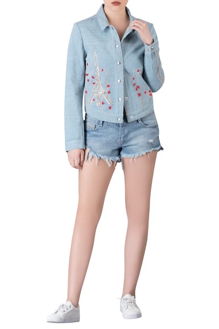 Full Sleeve Casual Jackets Dark Ruff Look Denim Jacket, Size: Large at Rs  180/piece in New Delhi
