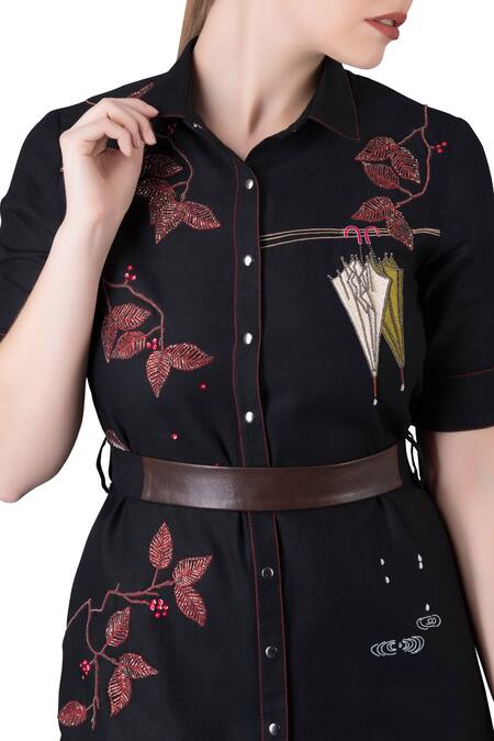 embroidery shirt dress