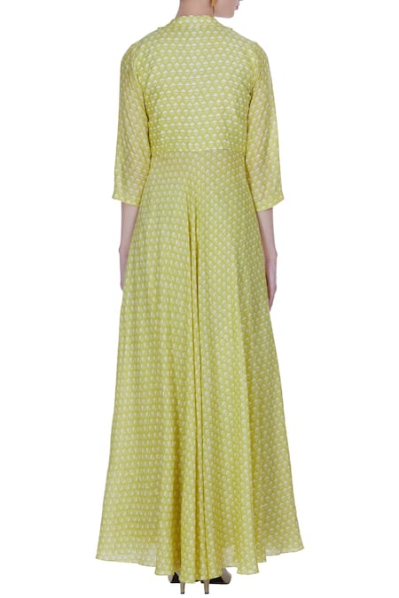 Label Anushree Embroidered cape top with printed jacket and pants 