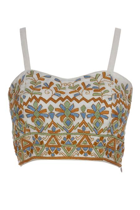 Label Anushree_Yellow Embroidered Cape Top With Printed Jacket And Pants  _at_Aza_Fashions