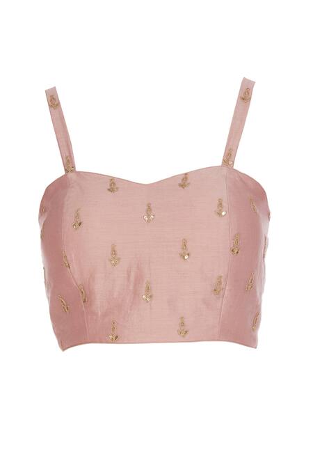 Label Anushree_Green Silk Embroidered Banarasi Sweetheart Open Jacket Skirt Set _at_Aza_Fashions