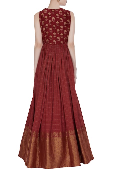 Label Anushree Woven Anarkali Gown 
