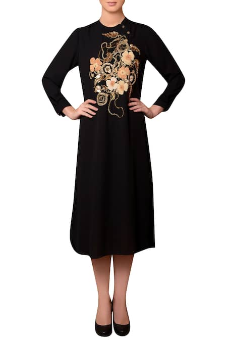 Nitin Bal Chauhan Fusion Embroidered Midi Dress 