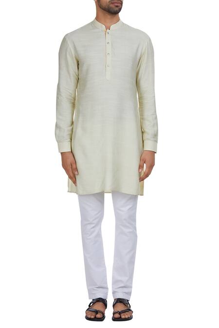 Shop_Philocaly_Multi Color Raw Silk Multicolored Nehru Jacket With Kurta And Pants_Online_at_Aza_Fashions