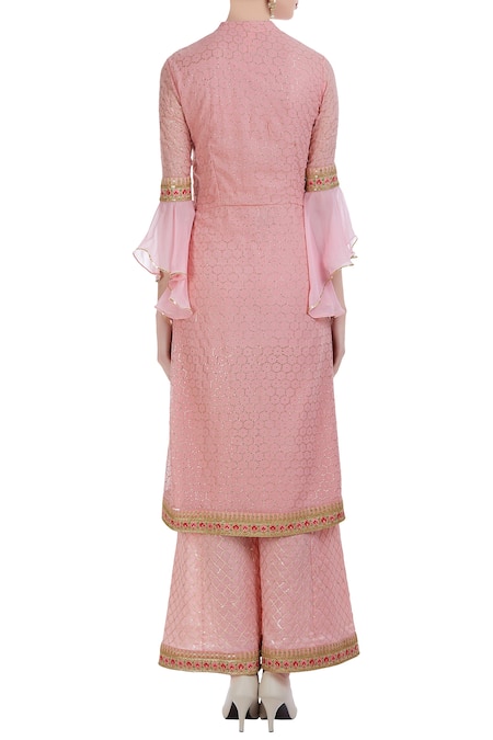 Ushma Vaidya Embroidered Kurta Palazzo Set 