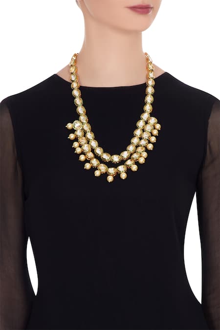 Just Shradhas Kundan & Pearl Tie-Up Necklace 