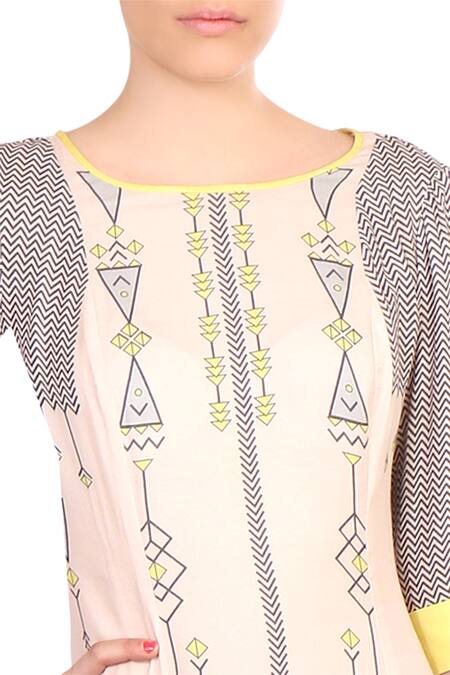 Buy Soup By Sougat Paul Pink Round Printed Midi Dress Online at Aza Fashions Buy_Soup By Sougat Paul_Pink Round Printed Midi Dress _Online_at_Aza_Fashions