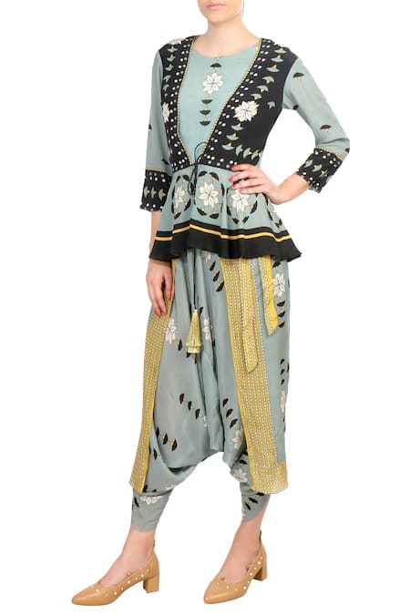 Soup by Sougat Paul Printed Jumpsuit With Jacket 