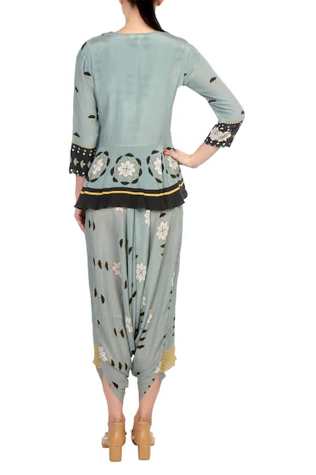 Soup By Sougat Paul Printed Jumpsuit With Jacket 
