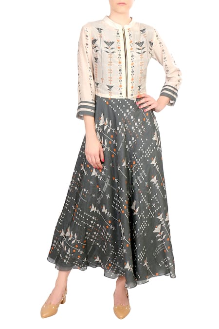 Soup by Sougat Paul Printed Jacket Style Dress 