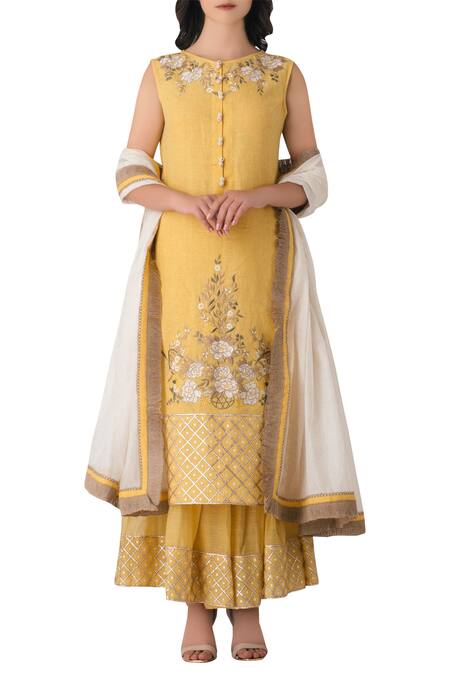 linen anarkali