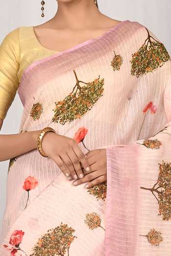 Buy Nazaakat By Samara Singh Pink Tree Motif Banarasi Silk Saree Online at Aza Fashions Buy_Nazaakat By Samara Singh_Pink Tree Motif Banarasi Silk Saree_Online_at_Aza_Fashions