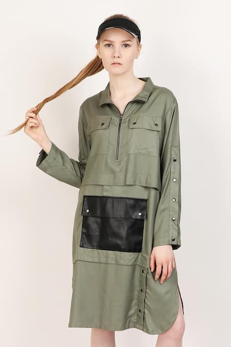 Green 2024 cargo dress