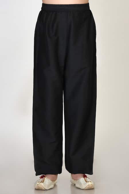 Shop_Petite Pomme_Beige Handloom , Silk, Embroidery Kurta And Pant Set _Online_at_Aza_Fashions