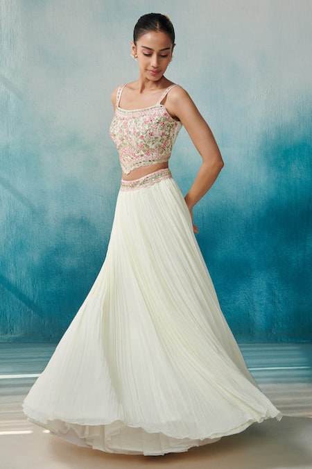 Pleated skirt and top top wedding