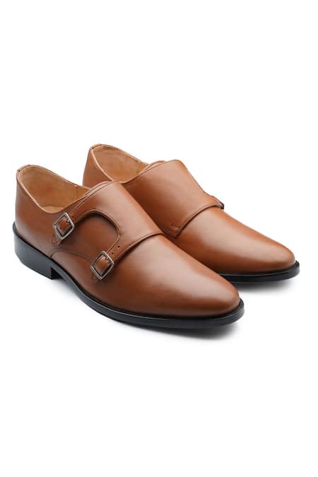 Rapawalk Double Strap Monk Shoes 