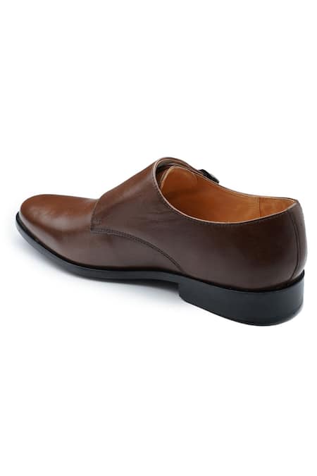 Rapawalk_Brown Double Strap Monk Shoes_Online_at_Aza_Fashions