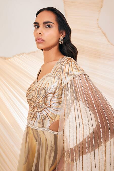 Shop Divya Aggarwal Multi Color Organza Hand Embroidery Pearl Sweetheart Harlee Marble Effect Gown Online at Aza Fashions Shop_Divya Aggarwal_Multi Color Organza Hand Embroidery Pearl Sweetheart Harlee Marble Effect Gown _Online_at_Aza_Fashions