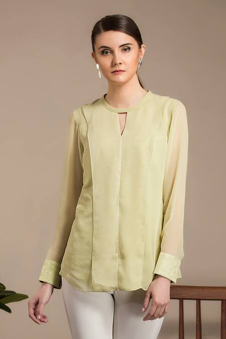 keyhole neckline top