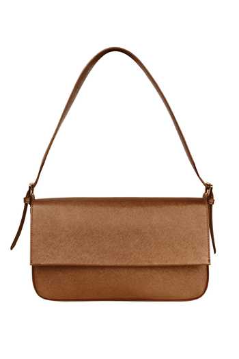 The House Of Ganges Gold Sandra Vegan Leather Handbag Online at Aza Fashions The House Of Ganges_Gold Sandra Vegan Leather Handbag_Online_at_Aza_Fashions