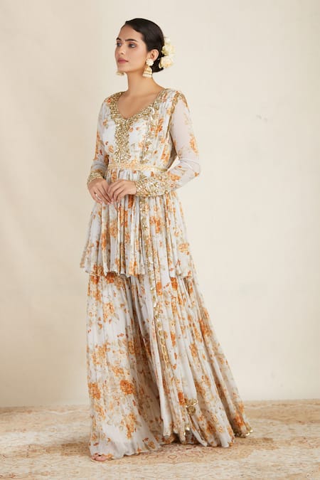 Astha Narang Floral Print Kurta Sharara Set 