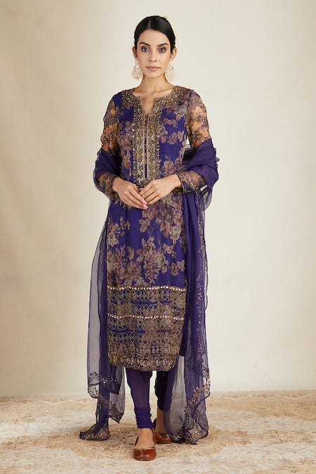 Astha Narang Organza Printed Kurta Set 