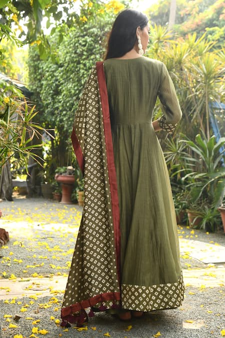 Rekha Agra Handloom Chanderi Kurta Set 