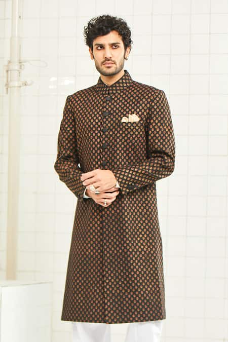 Rajesh Pratap Singh Textured Sherwani 