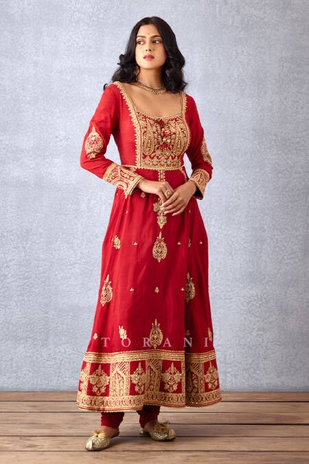 Buy Torani Red , Cotton, Organza, Net Embroidery, Sindoori Ahana Anarkali Set Online at Aza Fashions Buy_Torani_Red , Cotton, Organza, Net Embroidery, Sindoori Ahana Anarkali Set _Online_at_Aza_Fashions