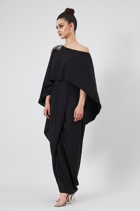 One Shoulder Cape Dress | eBay