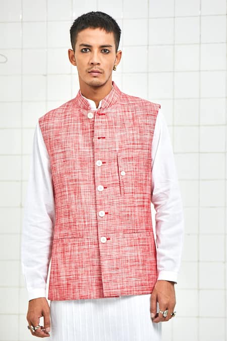 Rajesh Pratap Singh Linen Nehru Jacket 