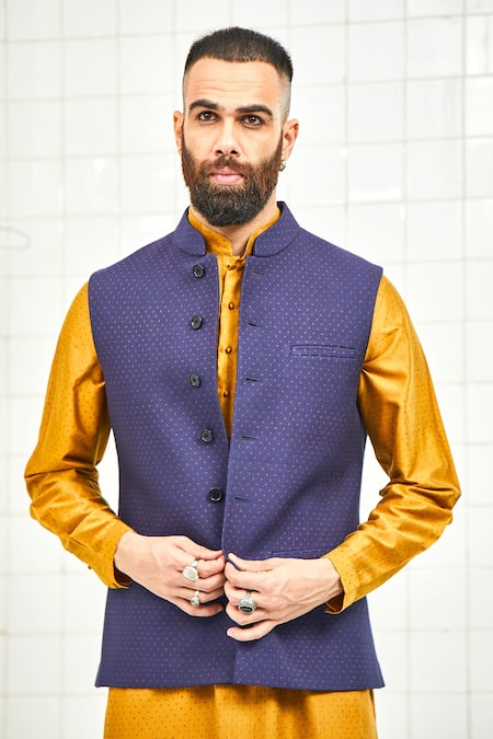 Rajesh Pratap Singh Quilted Nehru Jacket  