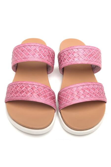 Pink 2 strap sandals hot sale