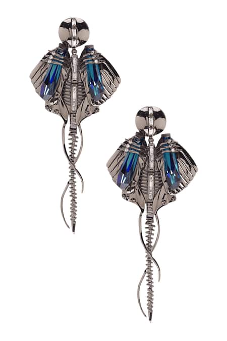 Outhouse Chrysalis Statement Long Earrings 