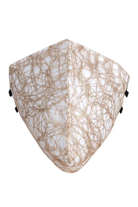 Limerick By Abirr N' Nanki Gold Metallic Embroidered Mask Single Pc Online at Aza Fashions Limerick By Abirr N' Nanki_Gold Metallic Embroidered Mask Single Pc_Online_at_Aza_Fashions
