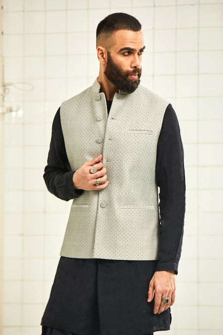 Rajesh Pratap Singh Printed Nehru Jacket 