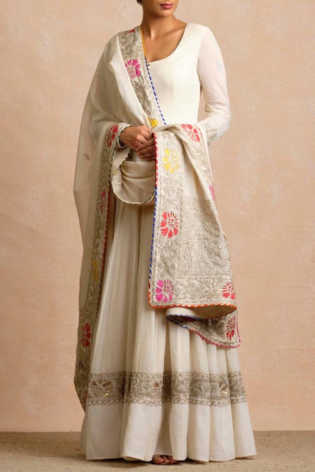 Sue Mue Handwoven Banarasi Anarkali with Dupatta 