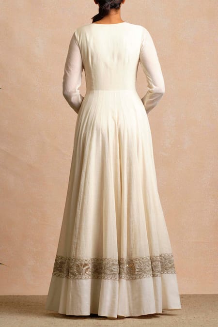 Sue Mue Handwoven Banarasi Anarkali with Dupatta 