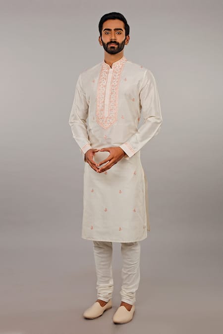 Vanshik Embroidered Silk Kurta Set 