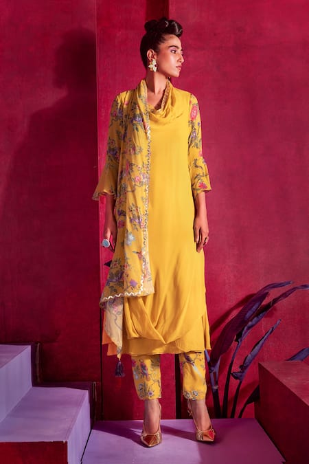 Limerick by Abirr N' Nanki Uma Draped Tunic & Pant Set 