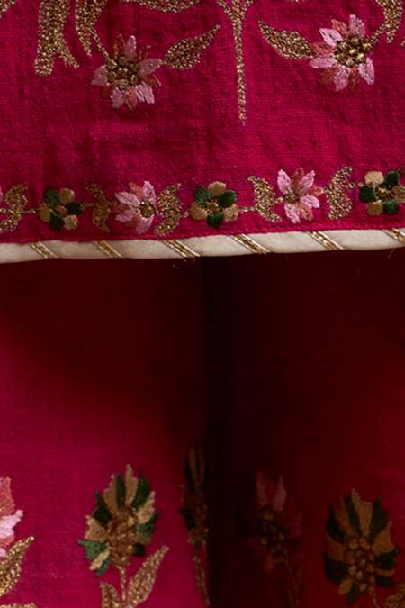 Buy Sue Mue Yellow Maheshwari Handloom Cotton Round Embroidered Kurta Set Online at Aza Fashions Buy_Sue Mue_Yellow Maheshwari Handloom Cotton Round Embroidered Kurta Set _Online_at_Aza_Fashions