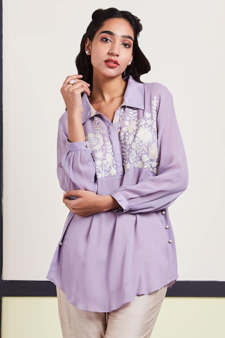 Sue Mue Embroidered Shirt 