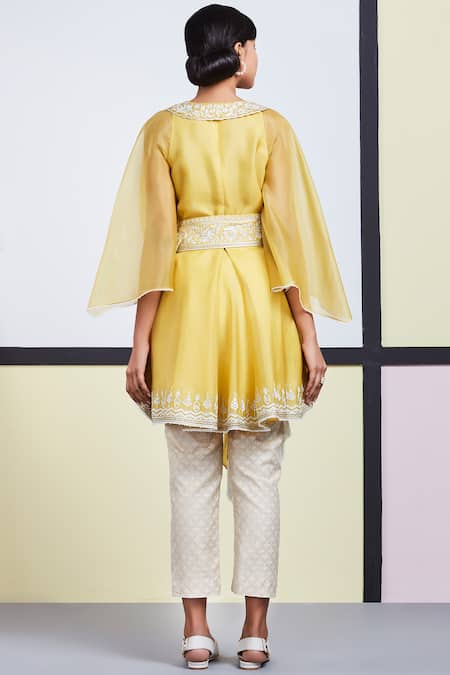 Sue Mue Embroidered Tunic Pant Set 