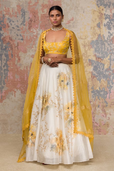 Devnaagri Chanderi Lehenga Set 