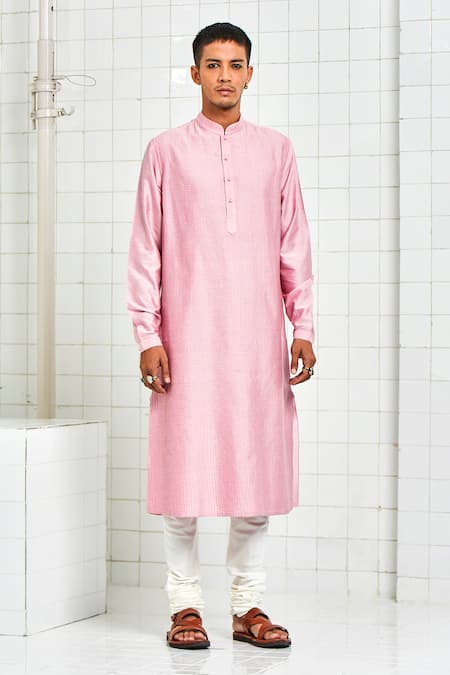 Buy Rajesh Pratap Singh Pink Viscose Embroidered Kurta Set Online at Aza Fashions Buy_Rajesh Pratap Singh_Pink Viscose Embroidered Kurta Set _Online_at_Aza_Fashions