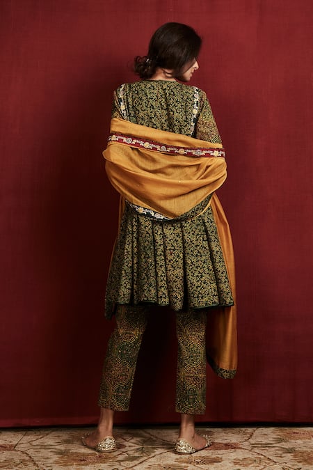 Sue Mue Ajrakh Print Anarkali Set 