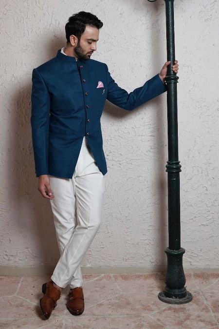 Soniya G Silk Bandhgala Set 