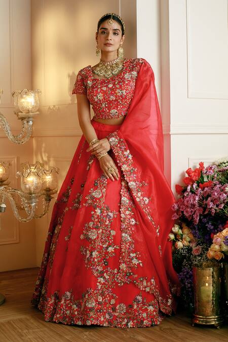 Cream Heavy Bridal Wedding Ceremony Lehenga In Art Silk FZMAY312 –  ShreeFashionWear