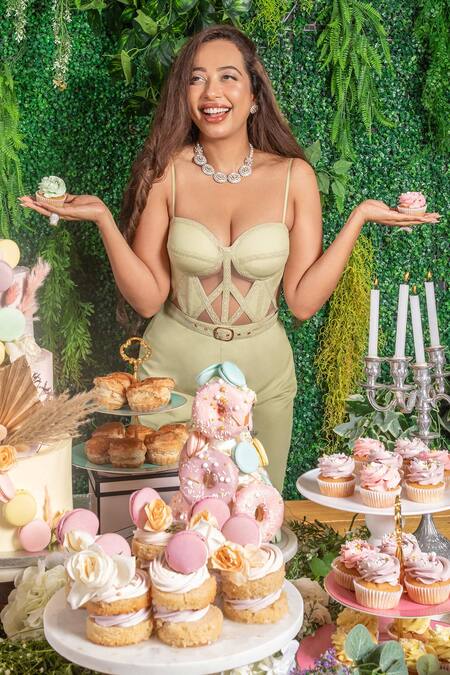 Shop_Ohaila Khan_Green Crepe Lace Sweetheart Neck Namita Embroidered Corset Jumpsuit _Online_at_Aza_Fashions